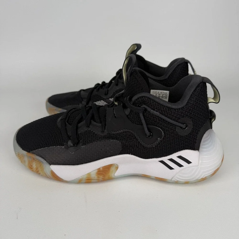 GY6416 Mens Adidas HARDEN STEPBACK 3 BASKETBALL‎ BLACK MARBLED GREY CARBON SZ 7
